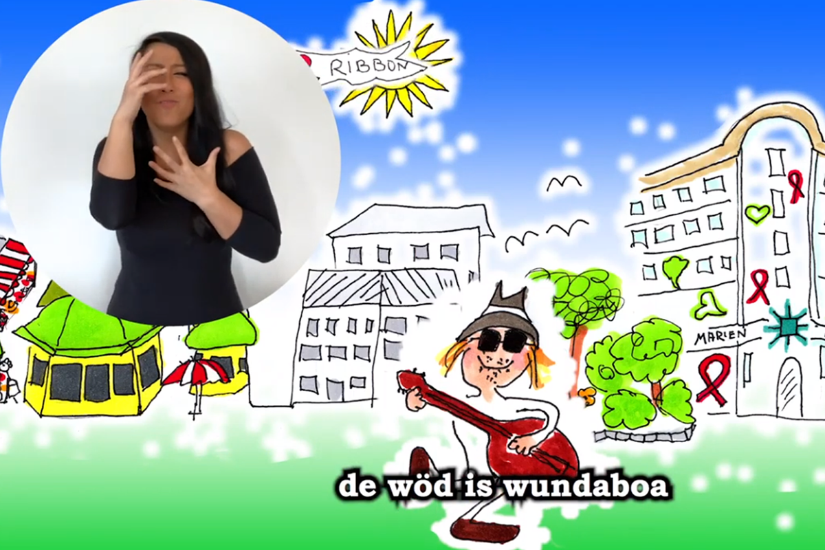 ÖGS-Interpretation des Abodeggn-Songs von Ernst Molden, der exklusiv für die Marien Apotheke geschrieben wurde