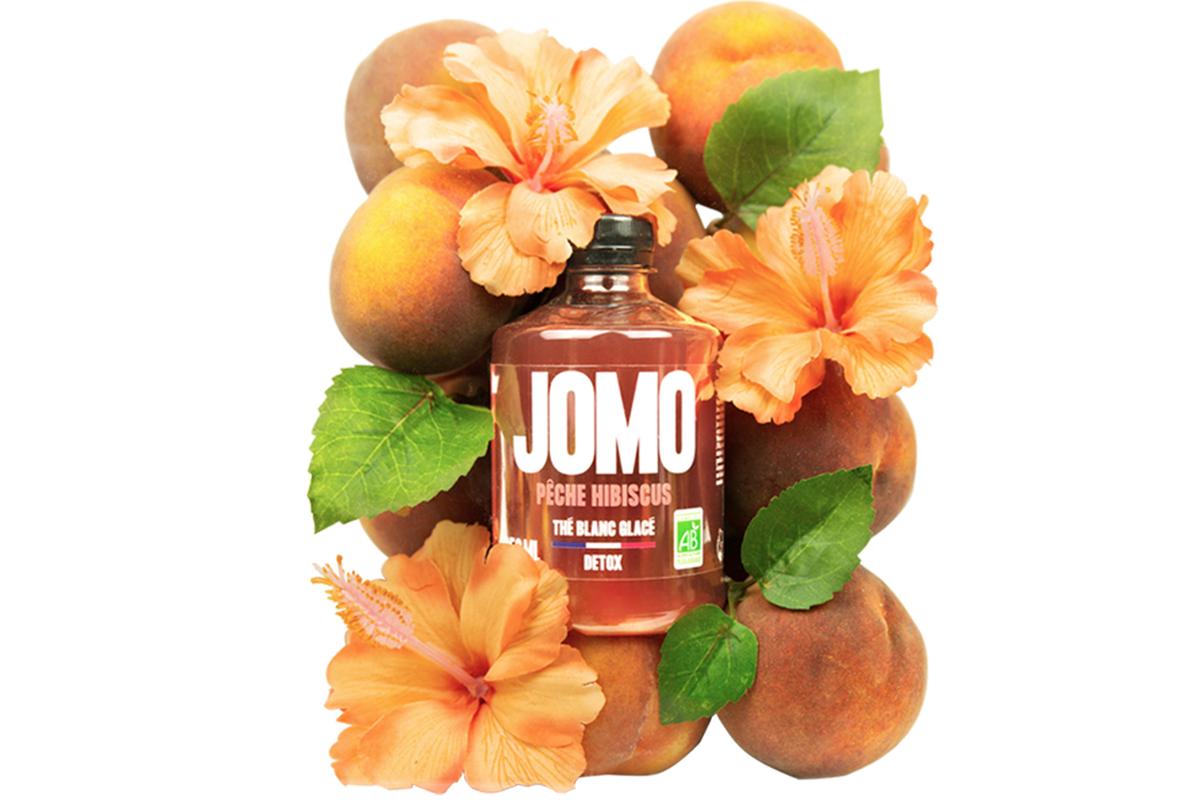 JOMO Bio-Eistee aus Frankreich in der Sorte Hibisikus und Pfirsich