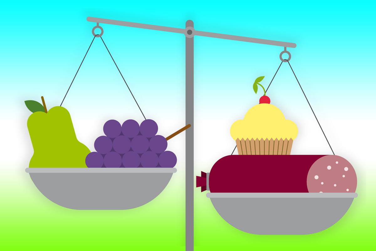 Illustration "Gesunde Ernährung" von Rike Hofmann