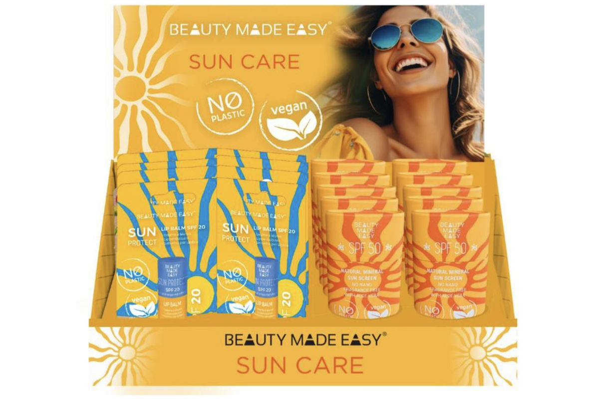 Collage von ÖSI Magnesium Produkten wie der Melatonin-Lotion, kühlenden Magnesium-Lotion, Fußcreme und den Magnesium-Badeflocken