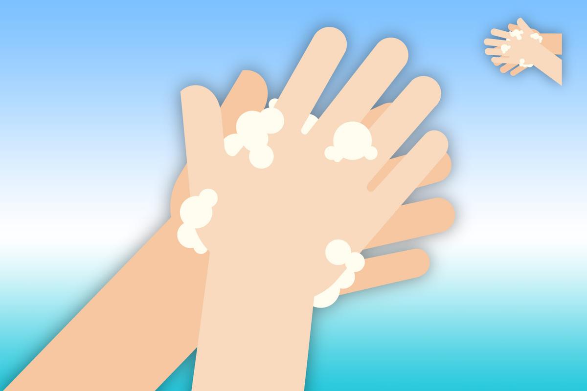 Illustration Händewaschen