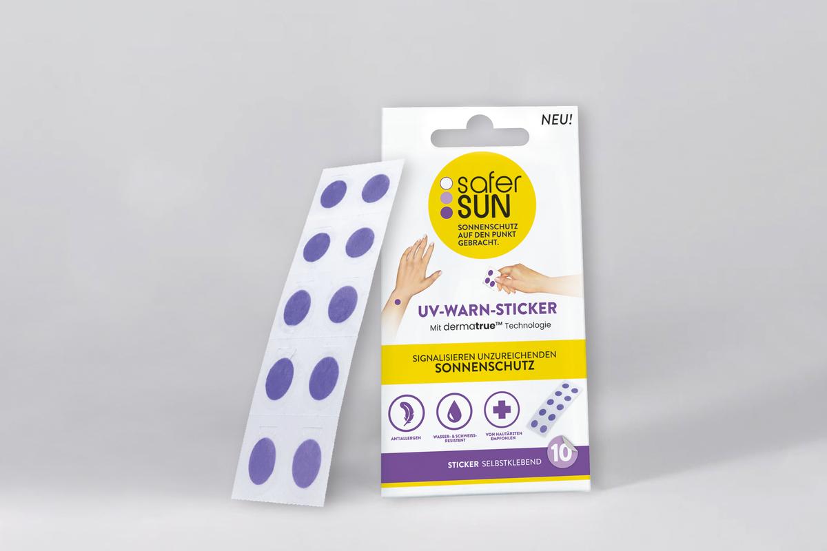 10er-Packung UV-Warn-Sticker von Safer Sun