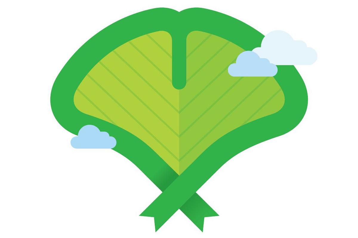 Illustration Nachhaltigkeit mit Gingko-Blatt