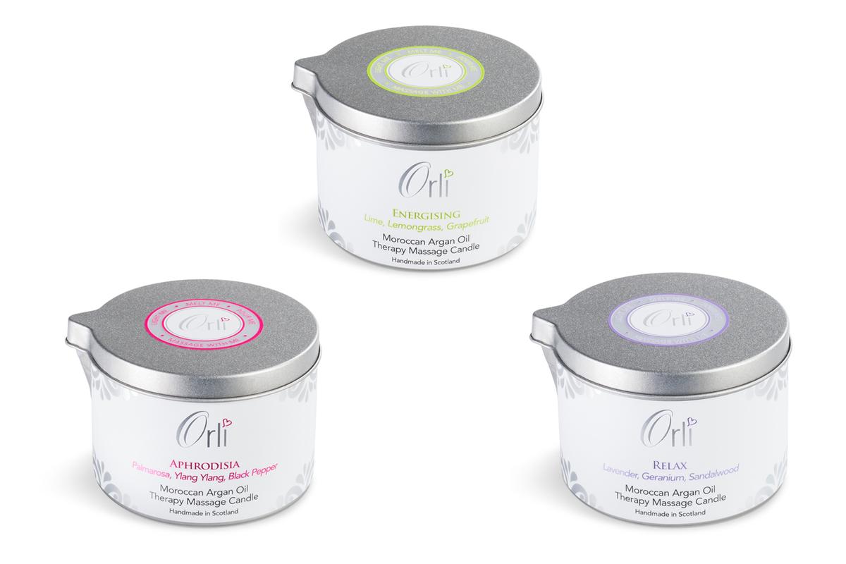 Massagekerzen mit Arganöl von Orli
