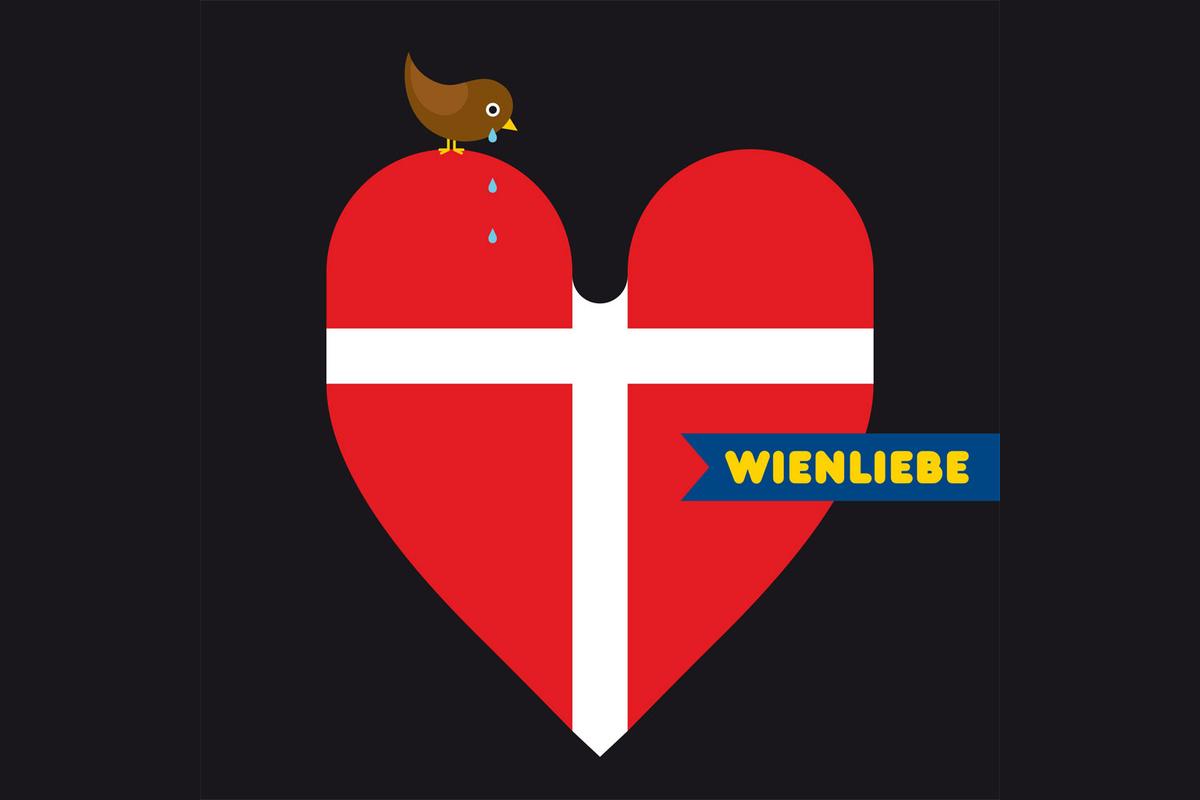 Illustration von Rike Hofmann von We Love You All zum Thema Wienliebe nach den Terroranschlägen vom 2. November 2020