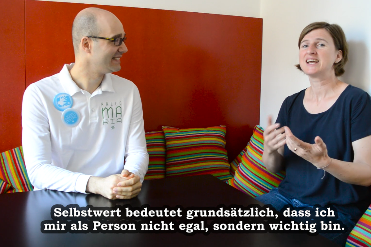 Titelbild ÖGS-Video zu Selbstwert als Teil der psychischen Gesundheit mit Mag. Sreco Dolanc und Mag. Stephanie Häfele- Hausmann