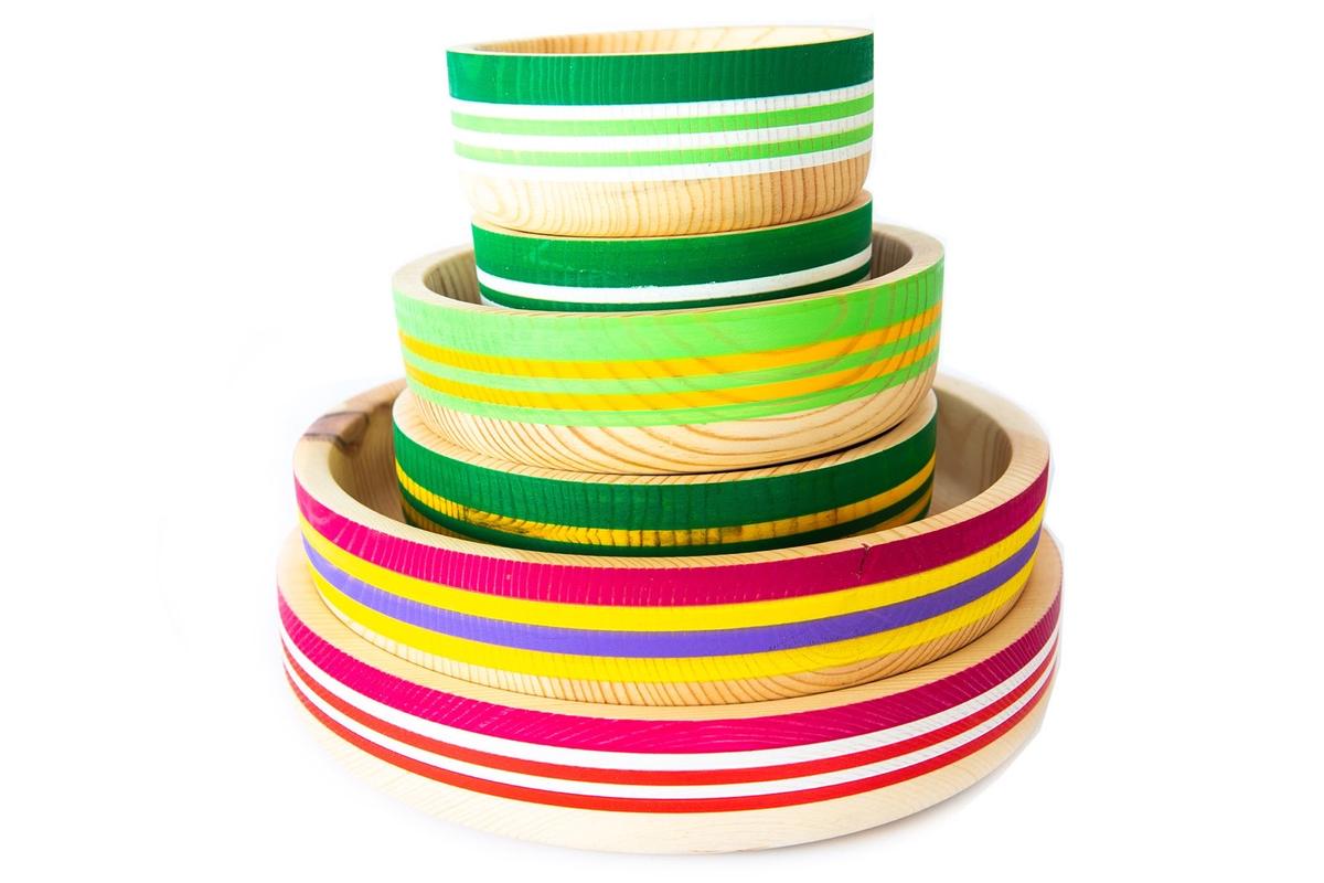 Handgearbeitete Holzschüsseln von Walking Chair