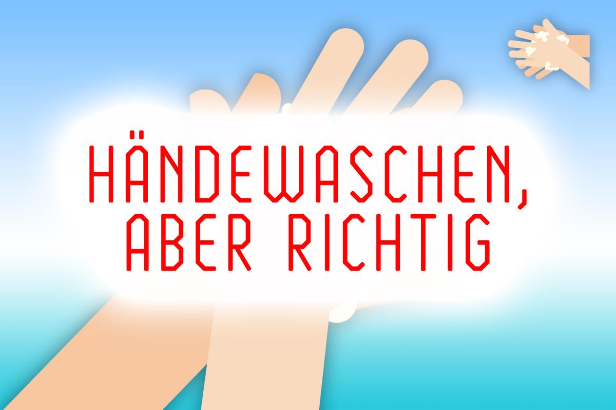 Illustration Richtiges Händewaschen